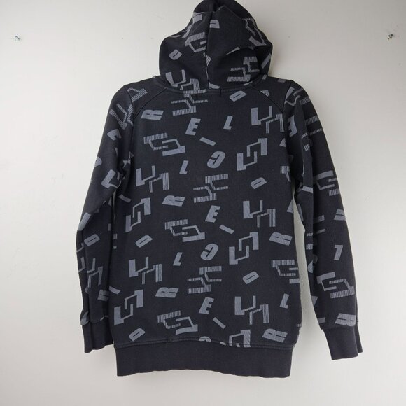 CLRIDE.n Mens S Hoodie Black All Over Print 85 - Picture 8 of 13